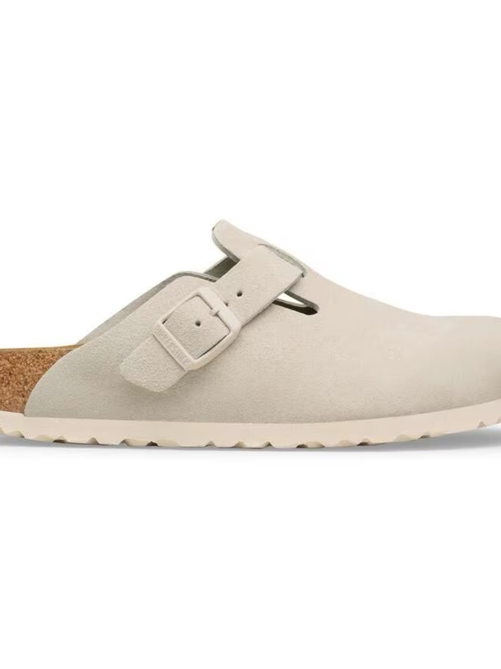 Birkenstock Suede Boston Clog in oyster